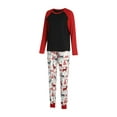 thumbnail image 3 of Honganda Cute Contrast Color Tops and Elk Print Trousers Parent-child Pajamas, 3 of 9