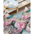 thumbnail image 2 of Pack of 2 Outdoor Pillow Covers, Octopus Spring Pink Flower Bloom Vintage Background Waterproof Square Throw Pillowcase Cushion Decorative Pillow Covers for Couch Patio Tent, 26x26 in, 2 of 6