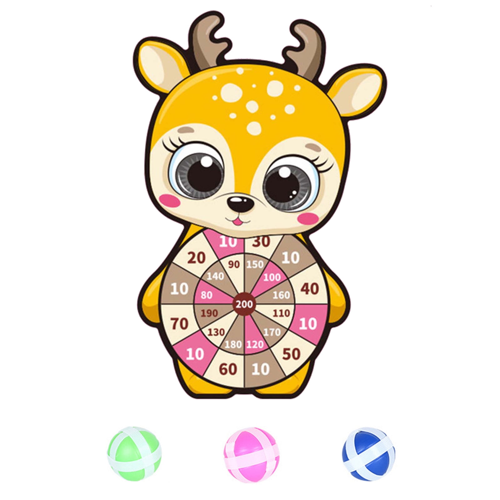 Cartoon Dart Board Games for Kids Board Games Kit with 3 Sticky Balls
