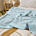 thumbnail image 5 of Rbaofujie Super Soft Blanket Ice Blankets For Hot Sleepers And Night Sweats, Ice Blanket For All-Season, Ultra-Cool Lightweight Blanket, Ice Blankets Absorbs Body Heat To Keep Blue, 5 of 8
