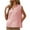 Pink, variant on Lenpel Women's Tank Tops Summer Cap Sleeve V Neck Collared Side Split Business Casual T Shirts Loose Tunic Blouses