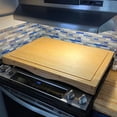 thumbnail image 2 of Stove Cover Board for Gas Stovetop - Raised Cutting Board with Legs and Juice Grooves, Adjustable Noodle Board Stove Cover for RV Stove Top (29.52"x21.65"), 2 of 7