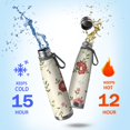 thumbnail image 2 of Floral 29oz Stainless Steel Insulated Thermos with Tea Filter, 360° Printed Travel Bottle, Leakproof BPA-Free,Anti-Slip Base, 304 Inner & 201 Outer, Vacuum Cup,Thanksgiving,Christmas, Spring,Flower, 2 of 6