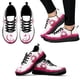 thumbnail image 1 of Zapatos de golf con estampado de tinta en blanco y negro, zapatos deportivos para actividades al aire libre, zapatos de baloncesto con cordones y suela negra, zapatos planos para aficionados., 1 of 6