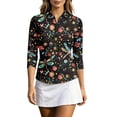 thumbnail image 3 of MuXiKeJi Clothes Floral Print Style Short Sleeve ’S T Shirt for Casual Wear And Comfort,Golf Polo Shirts for Women Print, 3 of 6