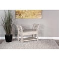 thumbnail image 2 of Sunny Designs 28" Farmhouse Wood Accent Bench with Storage in Marble White, 2 of 8