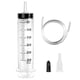thumbnail image 1 of Jeringa grande de 300/350/500 ml, jeringa reutilizable para líquidos con catéter, jeringa de plástico de gran capacidad para laboratorio, industria, jardinería y alimentación de mascotas, 1 of 1