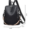 thumbnail image 2 of Women Backpack Purse Leather Shoulder Bag Fashion Satchel Bags Convertible Backpack Zipper Travel Rucksack, 2 of 7