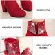 thumbnail image 2 of EeaseMX 1 par de delicadas botas de tacón para otoño e invierno para mujer, botines cortos para boda, 2 of 7