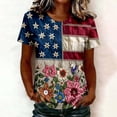 thumbnail image 2 of Dyfzdhu 250th Anniversary Usa Shirt T Shirts For Women Fashion Tops Printed Short Sleeves Blouse Round Neck T Shirt, 2 of 4