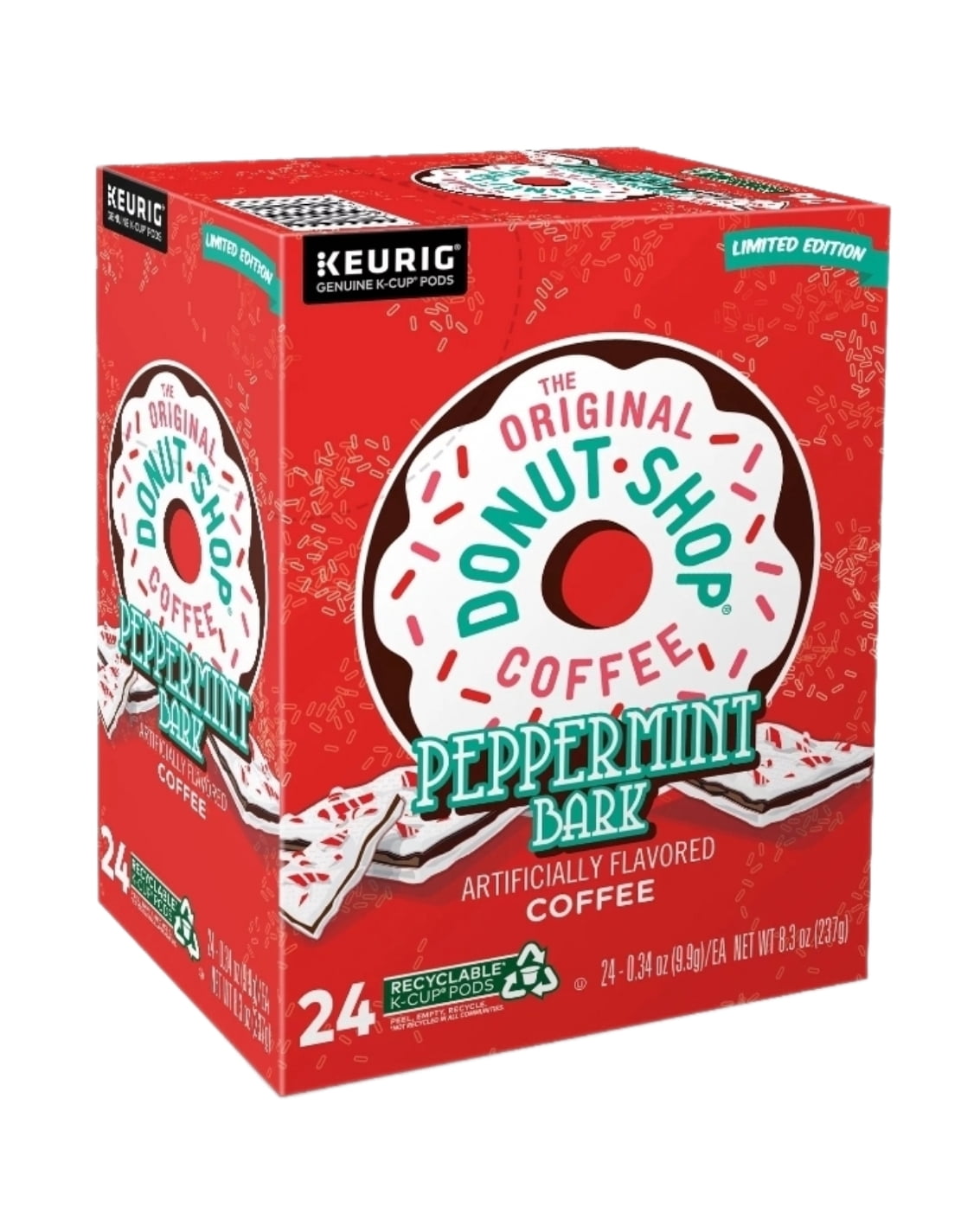 The Original Donut Shop Peppermint Bark Light Roast Coffee K Cup Pods, 48 K Cups Total