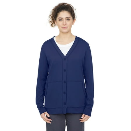 Healing Hands Knits Women's Becca Jacket 'sMedical Cardigan Buttoned Scrub Jacket - 4X-Large,Navy
