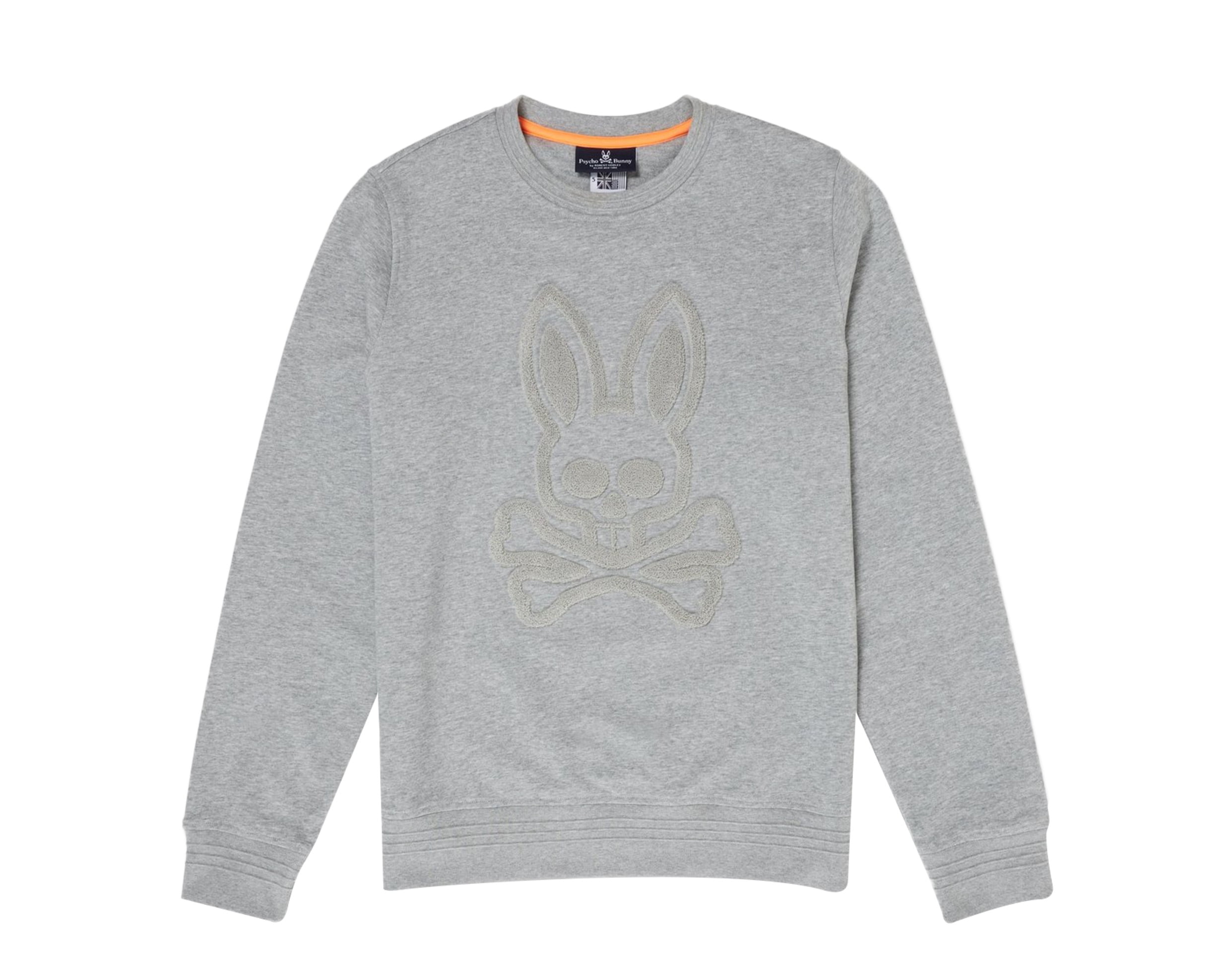 Psycho Bunny - Psycho Bunny Ellsworth Heather Grey Men's Crew Sweatshirt B6S787H1FL-HGY 