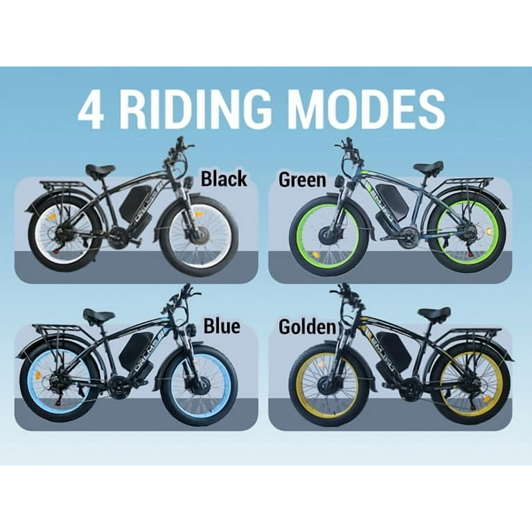 5000W Peak Dual Motor AWD Electric Bike, 60V 25AH 21-Speeds 45MPH