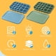 thumbnail image 3 of Bandejas pequeñas para cubitos de hielo, moldes de hielo flexibles con tapas, fáciles de quitar, apilables y duraderos, juego de 2 Adepaton BST3008880-1, 3 of 6