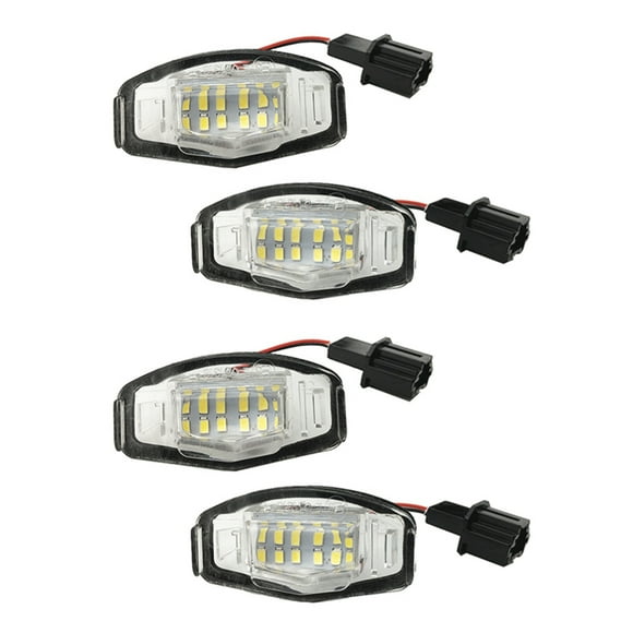 4Pcs Car LED License Plate Light License Plate Light Lamp for Accord Black,4* License plate light,Black