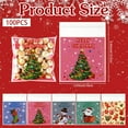 thumbnail image 2 of 100pcs Self Adhesive Christmas Gift Cellophane Bags, Plastic Xmas Cookie Candy Biscuit Bag Goodie Snack Present DIY Ziplock Bag Bulk for Christma s Holiday Party Favors Supplies, 2 of 7