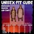 thumbnail image 4 of FUNZIEZ! High Pile Fleece Bear Adult Unisex Novelty Union Suit Costume for Halloween - Brown Bear, XX-Large, 4 of 5