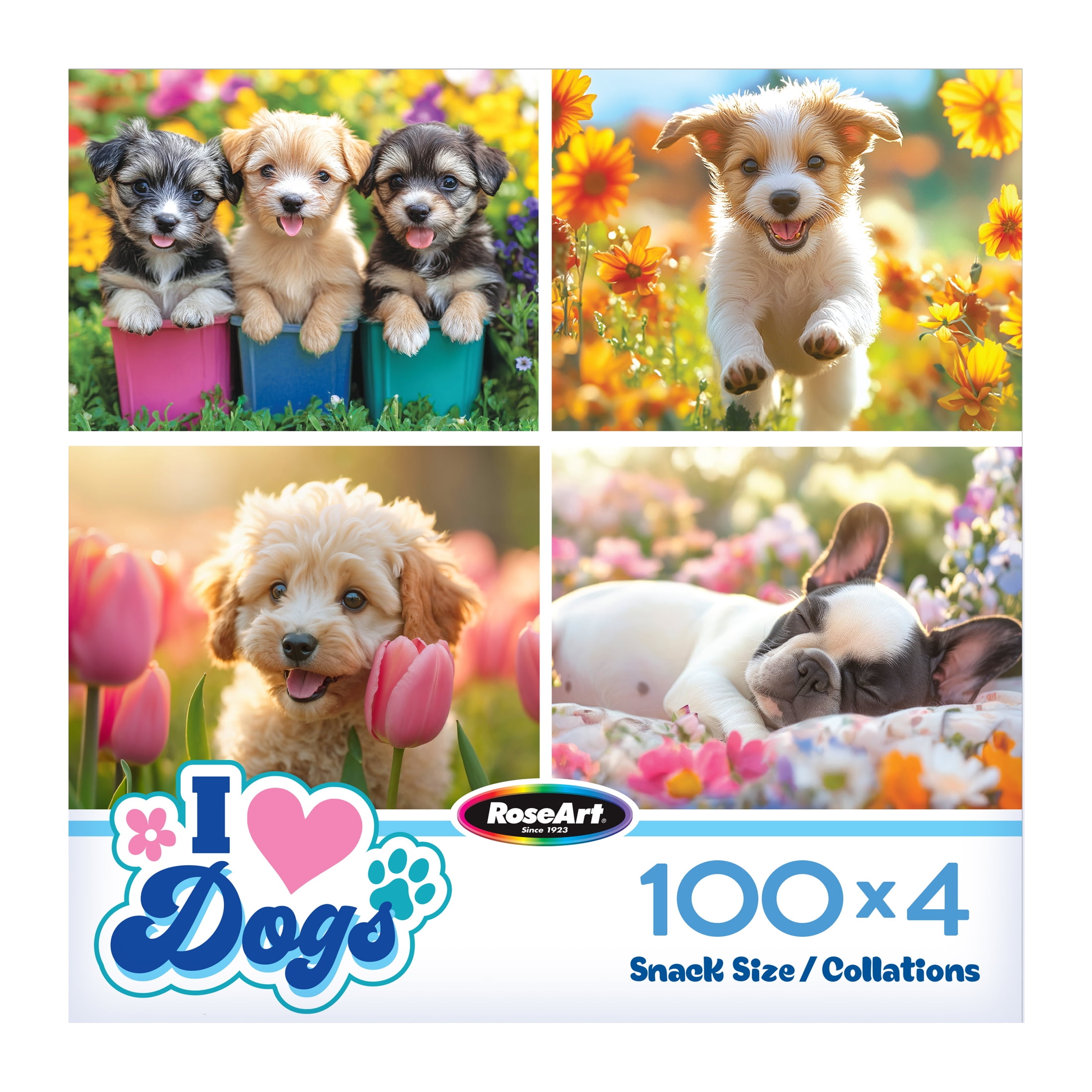RoseArt - Snack Size 400-Piece - I Love Dogs - Adult Interlocking Puzzle