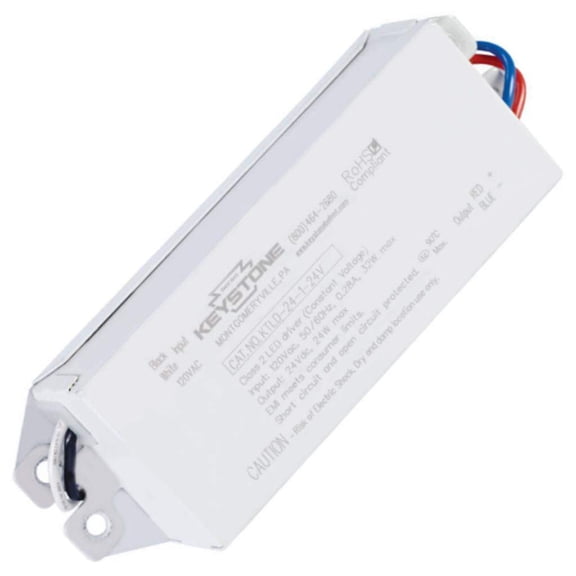 Keystone 00688 - 24 watt 120 volt 50/60 Hz Constant Voltage LED Driver (KTLD-24-1-24V-AK1)