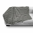 thumbnail image 3 of Abstract Soft Flannel Fleece Throw Blanket, Monochrome Wavy Stripes in Retro Simplistic Tones Illustration, Cozy Plush for Indoor and Outdoor Use, 50" x 70", Dark Brown Eggshell, by Ambesonne, 3 of 6
