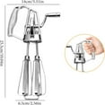 thumbnail image 3 of Stainless Steel Manual Eggs Beater Hand Crank Mixer with Double Rotating Heads for Efficient Whipping and Baking, 3 of 6