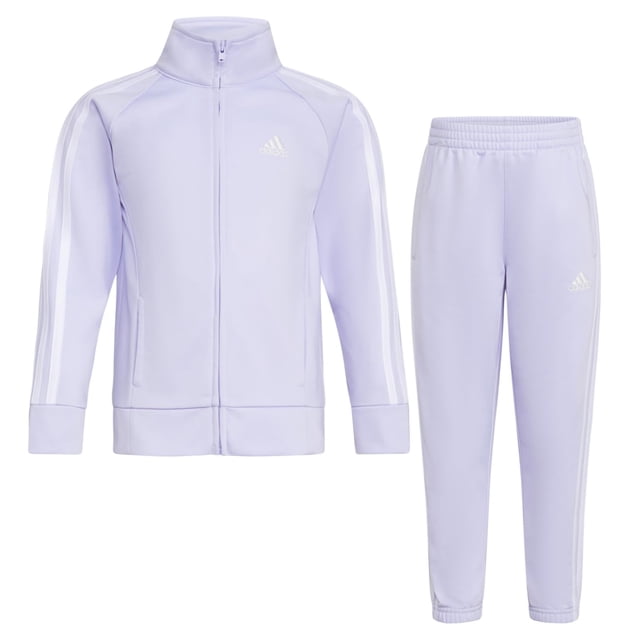 Conjunto de ropa adidas para niña pequeña, chaqueta y pantalones deportivos 4T, color morado