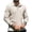 Khaki, variant on GINGTTO Men's Ribbed Knit Long Sleeve Polo Shirt - Slim Fit Casual Collared Pullover Top.