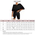 thumbnail image 3 of Conjunto de pijamas con pantalones cortos para mujer, cuello redondo, Color puro, alta elasticidad, 2 piezas, ropa de descanso de verano, 3 of 6