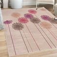 thumbnail image 1 of Dandelion Decorative Rug, Abstract Wildflower Silhouettes Botanical Inspirations Meadow in Summer Season, Quality Carpet for Bedroom Dorm and Living Room, 6 Sizes, Pastel Pink, by Ambesonne, 1 of 4