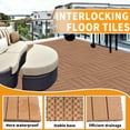 thumbnail image 3 of 44 Pack Interlocking Deck Tiles, 12" x 12", Patio Flooring Outdoor Waterproof for Garden Poolside Front/Back Yard,Burly Wood, 3 of 7