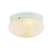 Trans Globe Imports 3619 WH Traditional One Light Flushmount from Dash Collection in White Finish, 8.00 inches