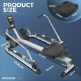 Machine Rower, 290LBS Hydraulic Rowing Machine with 12 Level Adjustable