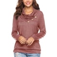 thumbnail image 4 of ONLYSHE Casual Comfy Sweatshirts for Women Cowl Neck Long Sleeve Pullover Tunic Tops, 4 of 7