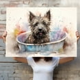 thumbnail image 4 of Cairn Terrier Dog Canvas Bathroom Décor - Unique Bath Wall Decor - Modern Canvas Bathroom Wall Art - Room Decor - Bathroom Decorations - Restroom Sign - Wall decor living room, 4 of 4