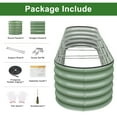 thumbnail image 6 of HOOFUN 17" Tall Metal Raised Garden Bed, 9 in 1 Garden Raised 8ftX2ft Garden Bed Kits for Vegetables Flowers, Oval Outdoor Planter Box w/ 6 Support Bars - Olive Green, 6 of 9