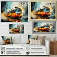 thumbnail image 4 of Designart "Harmonious Contrasts Orange Train" Transportation Canvas Art Print, 4 of 5