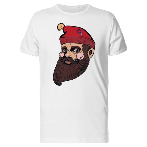Hipster Man With Red Hat Tee Men's -Image by Shutterstock