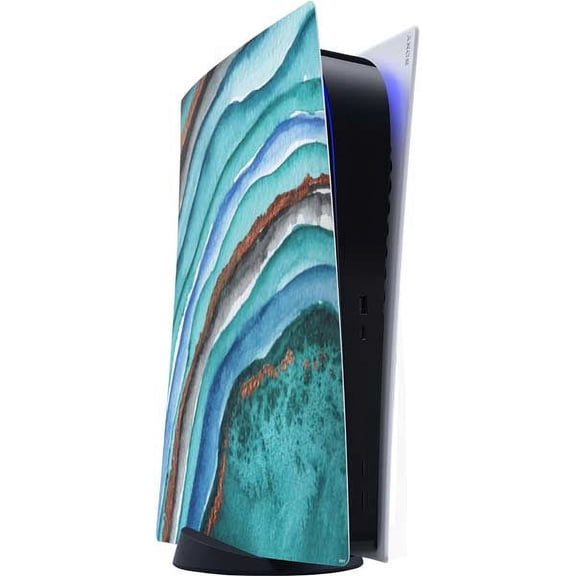 Skinit Geode Turquoise Watercolor Geode PS5 Digital Edition Console Skin