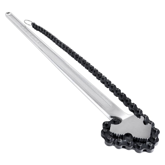 24 Inch Chain Wrench | Heavy Duty Carbon Steel Pipe Wrench | 6.7 Inch Capacity | Filter Strap Wrench | Plumbing & Pipe Repair Tool