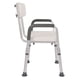 thumbnail image 5 of Silla de ducha médica Banco Asiento de baño Taburete Altura ajustable con respaldo Blanco Zimtown silla de baño, 5 of 7