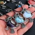 thumbnail image 3 of QQTDFG Flame Jasper Gems Owl Crystal Necklace Magic Reiki Healing Amulet-default, 3 of 6