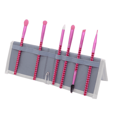 Moda Brush Keep It Classy Metallic Pink 7pc Eye Travel Size Makeup Brush Flip Kit