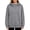 Gray, variant on Levmjia Women's Hoodie Sweatshirt Asymmetric Zip Pocket Long Sleeve Casual Loose Fit Pullover with Drawstring for Fall Winter