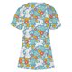 thumbnail image 3 of Top de ropa de trabajo con bolsillo y manga corta con cuello en V y estampado de conejo de Pascua a la moda para mujer Fridja bn5094, 3 of 3