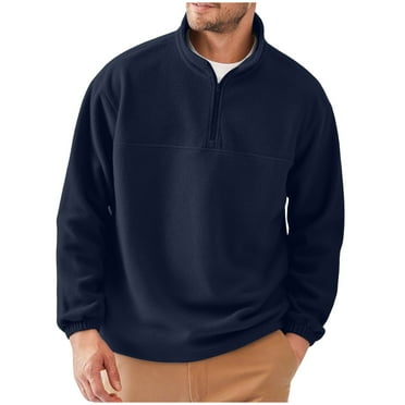 Yaoyar Men's Stand Up Zip Sweatshirt No Hood Hoodies Casual Pullover Lightweight Cotton Hoody