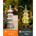 thumbnail image 5 of Solar Pagoda Garden Statues: Multi-Layer Outdoor Waterproof Resin Zen Decor for Landscape Balcony Patio Porch Yard Ornament, 5 of 10
