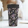 thumbnail image 6 of Picia Snake And Floral1 Pattern 500ml Carry Insulated Coffee Mug, Stainless Steel Travel Mug with Hidden Handle, Leak-Proof for Car, Office, Home, and Outdoor Use, 6 of 8