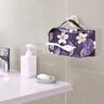 thumbnail image 6 of Purple Background with White Flowers Tissue Box Cover Leather Square Rectangle Tissue Box Holder for Bathroom Living Room Desk Office Decor, 6 of 7