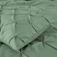 thumbnail image 5 of Chezmoi Collection Berlin Sage Green Pinch Pleat King Comforter Set, 3-Piece, Soft Pintuck, Lightweight All Season Microfiber Bedding, 5 of 9